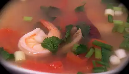 Thai Hot and Sour Shrimp Soup (Tom Yum Goong)