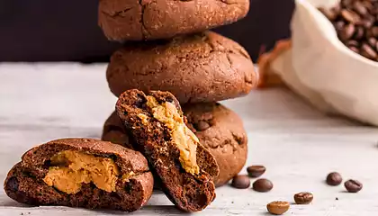 Double Chocolate Peanut Butter Surprise Cookies