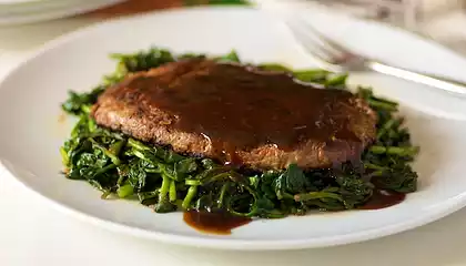 Asian Salisbury Steaks & Watercress