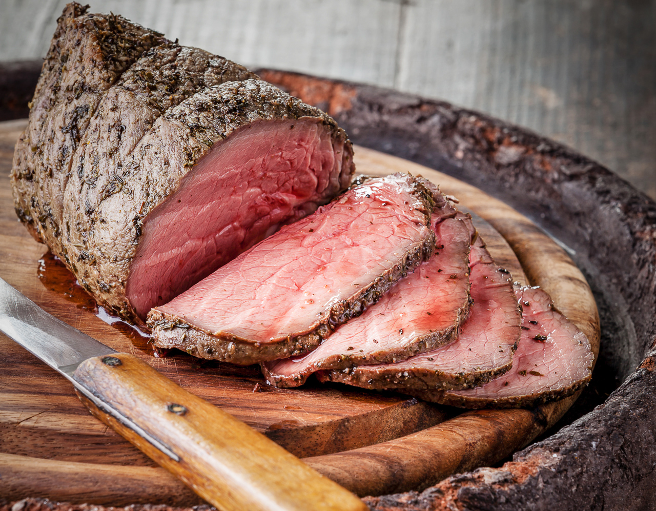 Perfect temperature roast beef